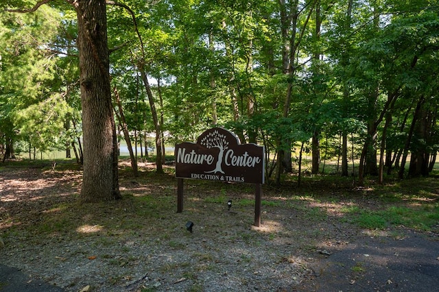 view of community sign