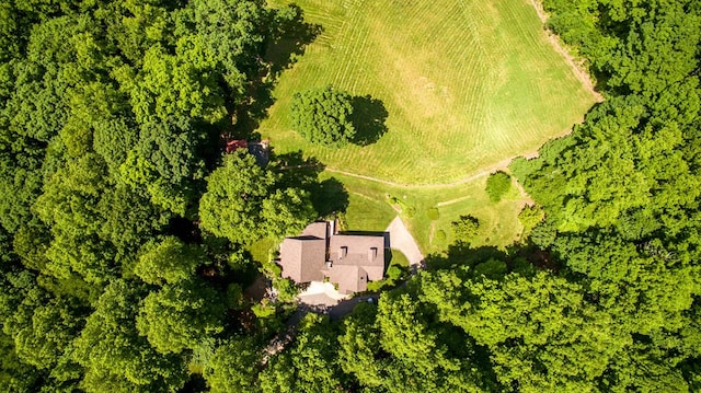 bird's eye view with a rural view