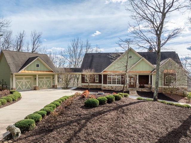 craftsman-style house with a garage