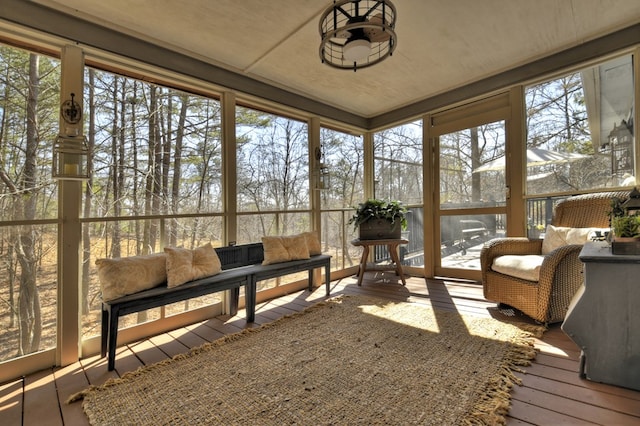 view of sunroom