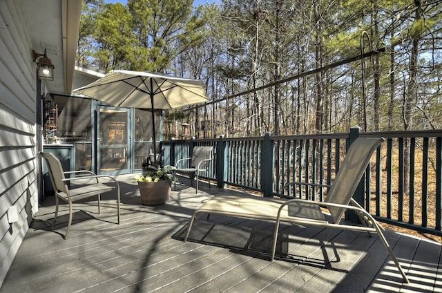 view of wooden terrace