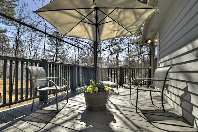 view of wooden deck