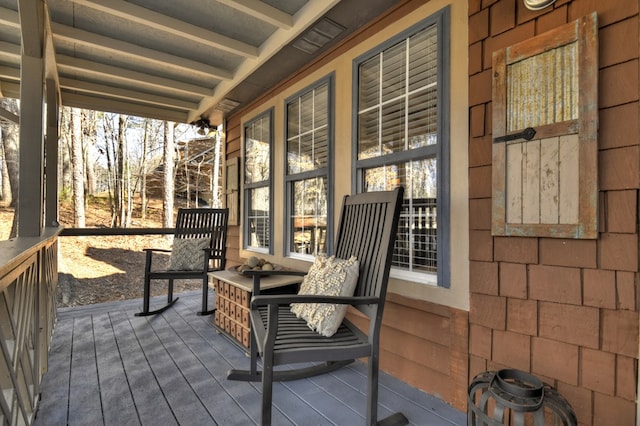 exterior space with a porch