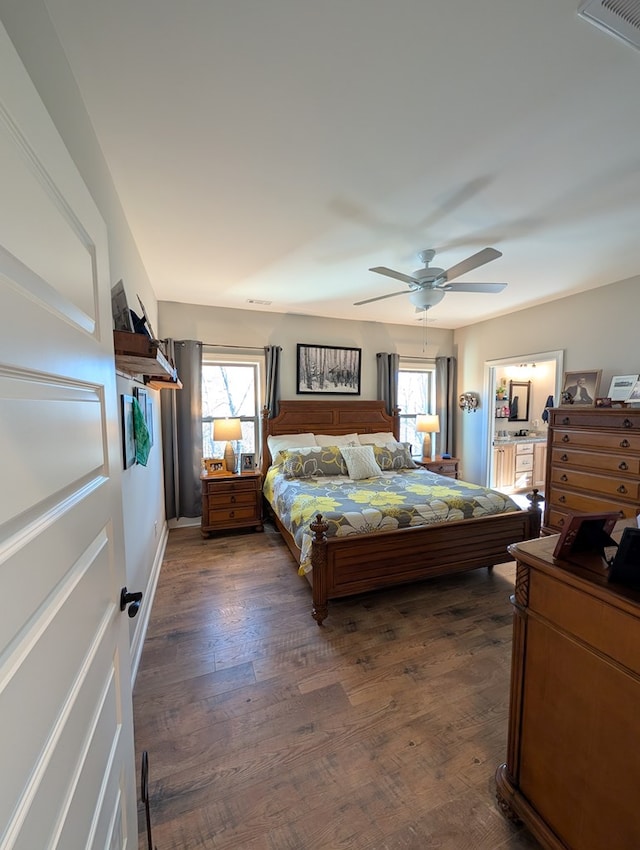 181 Charles Ln, Morganton, GA 30560 - bedroom featuring dark wood-style flooring and ceiling fan