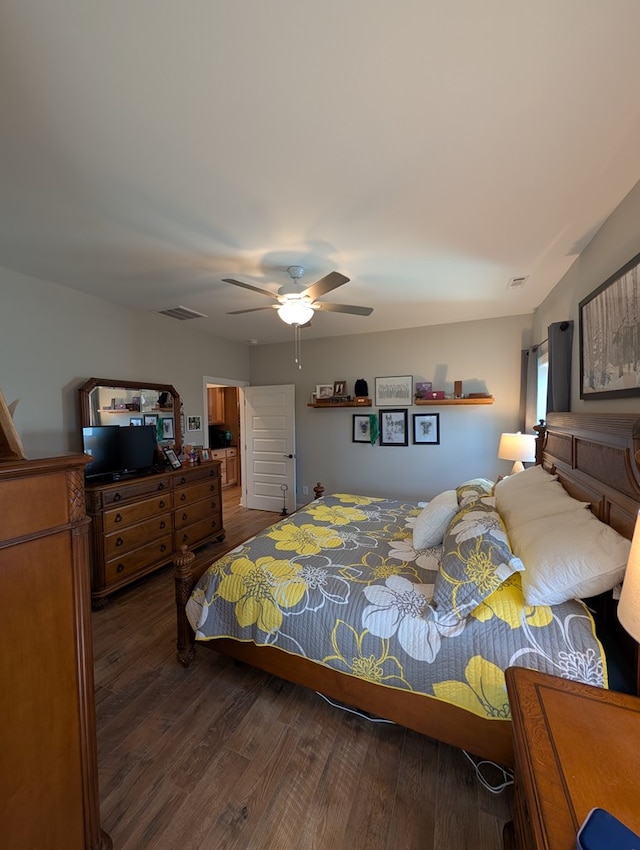 181 Charles Ln, Morganton, GA 30560 - bedroom with wood finished floors and ceiling fan