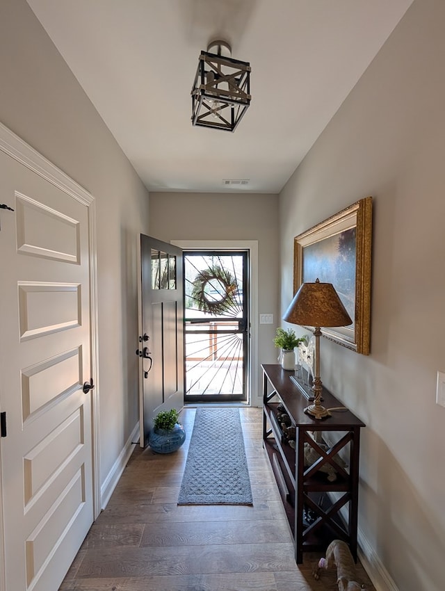 181 Charles Ln, Morganton, GA 30560 - entryway featuring dark wood-type flooring and baseboards