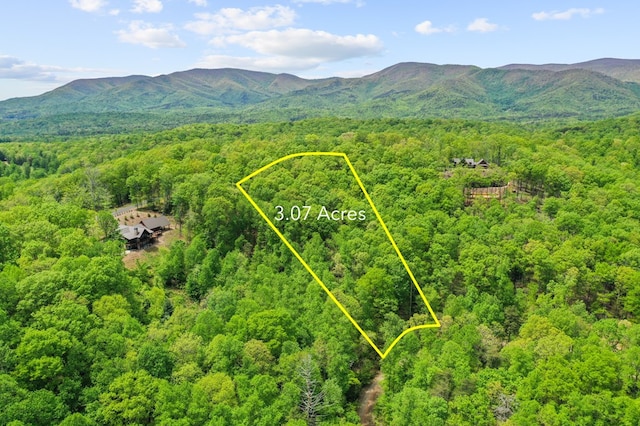 aerial view featuring a mountain view