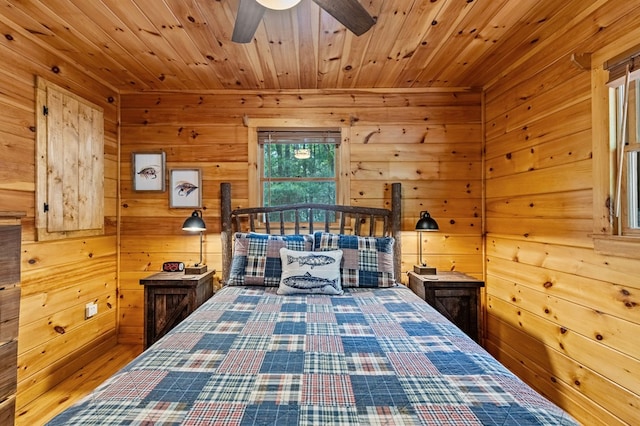 77 Old Covered Bridge Rd, Cherry Log, GA 30522 - bedroom with wooden walls and wood ceiling