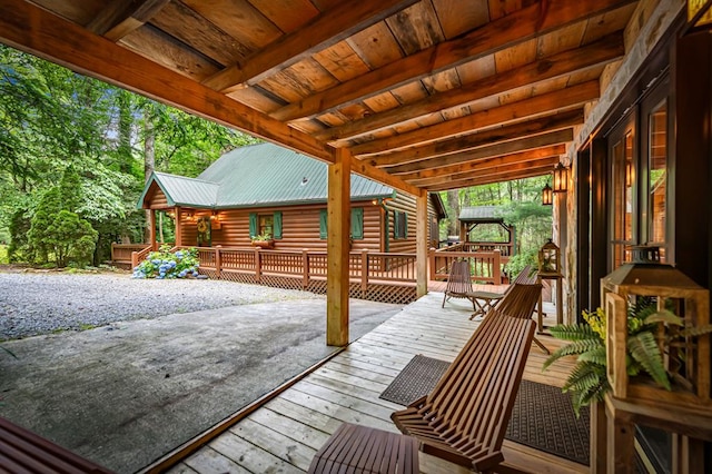 77 Old Covered Bridge Rd, Cherry Log, GA 30522 - view of wooden deck