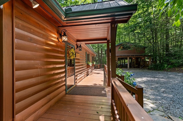 77 Old Covered Bridge Rd, Cherry Log, GA 30522 - view of wooden terrace