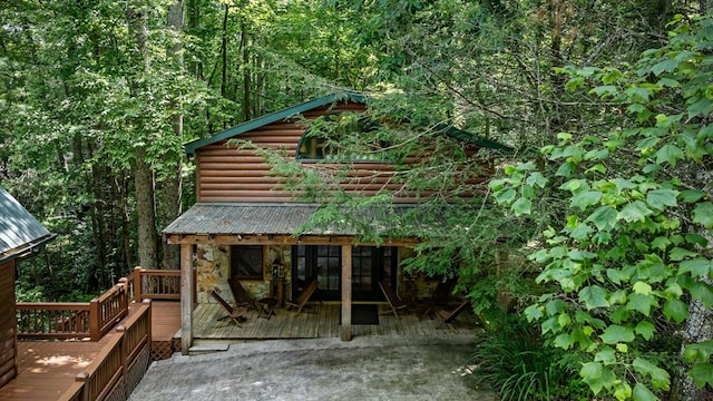 77 Old Covered Bridge Rd, Cherry Log, GA 30522 - view of outbuilding featuring a view of trees