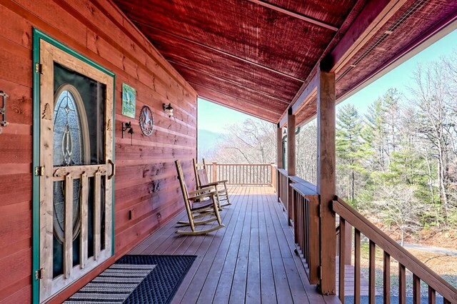 view of wooden deck