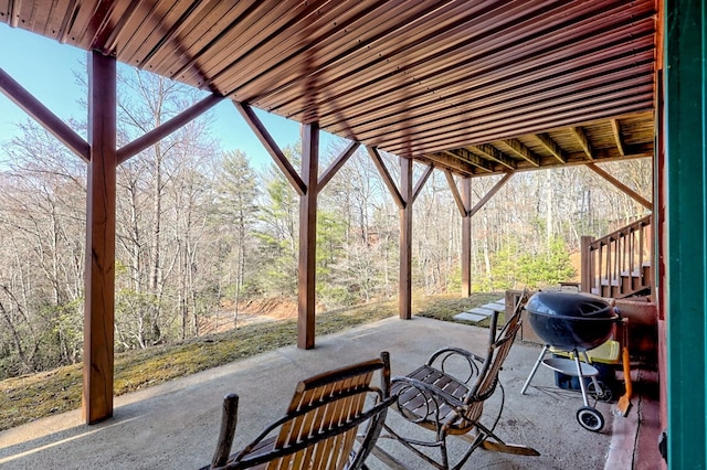 view of patio featuring area for grilling