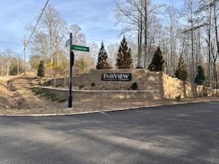 view of community sign