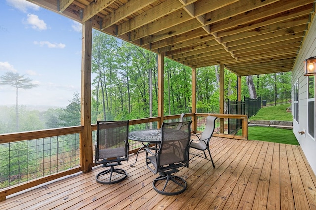 774 Hickory Ridge Dr, Ellijay, GA 30540 - deck with fence and outdoor dining area