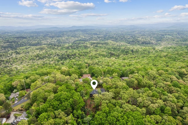 774 Hickory Ridge Dr, Ellijay, GA 30540 - aerial view with a mountain view and a wooded view