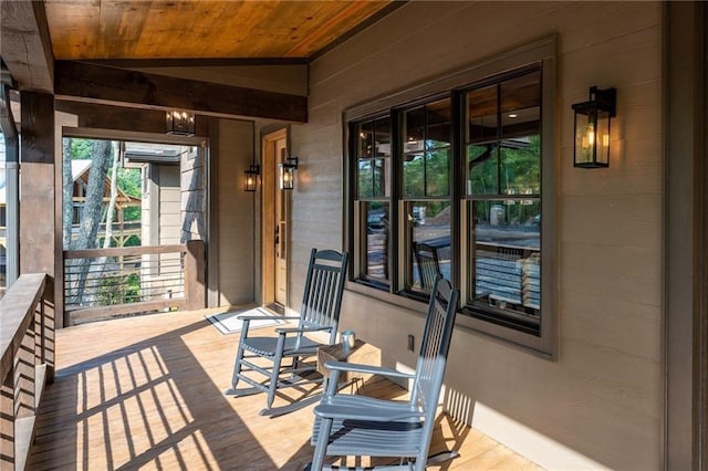 exterior space with covered porch