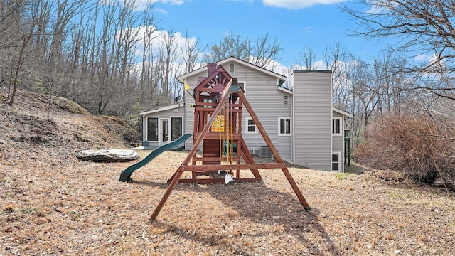 view of jungle gym