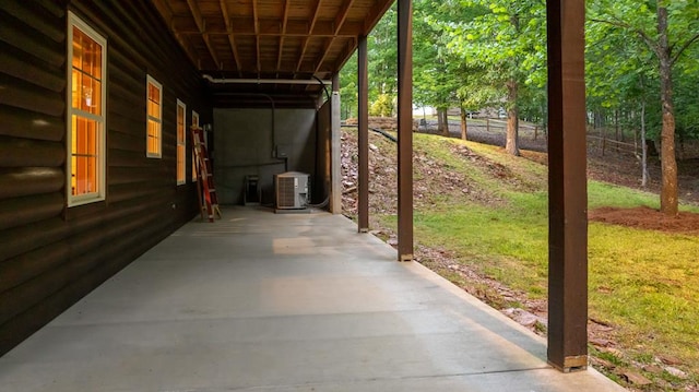 view of patio / terrace with central AC unit