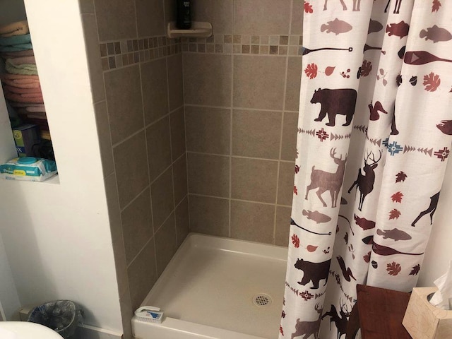 bathroom with walk in shower