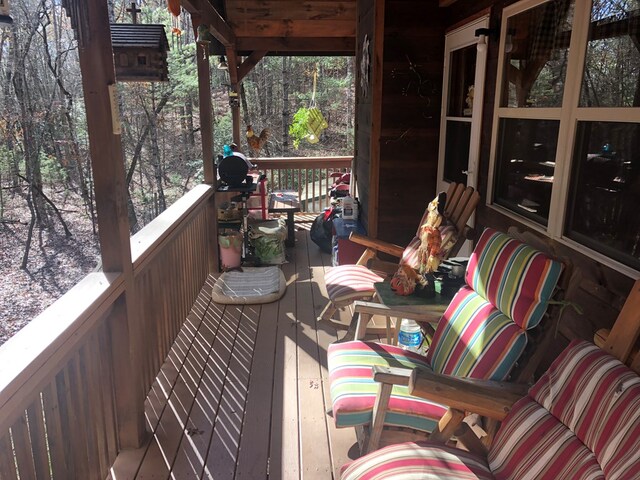 147 Blair Oaks Dr, Blairsville, GA 30512 - view of wooden terrace