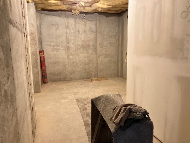 view of basement