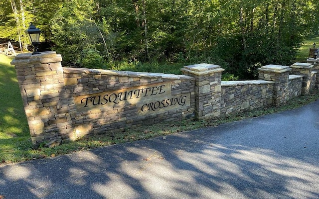 view of community sign