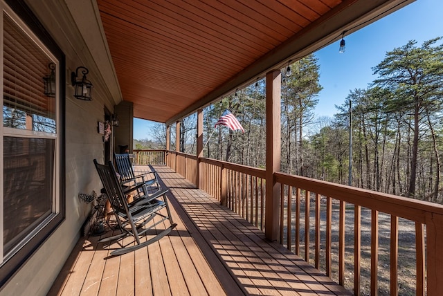 view of wooden deck