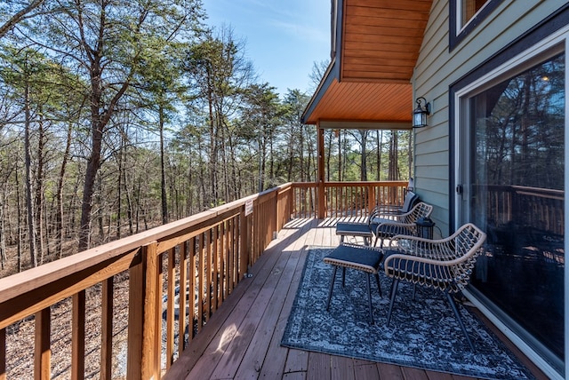 view of wooden terrace