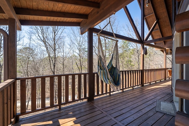 view of wooden deck