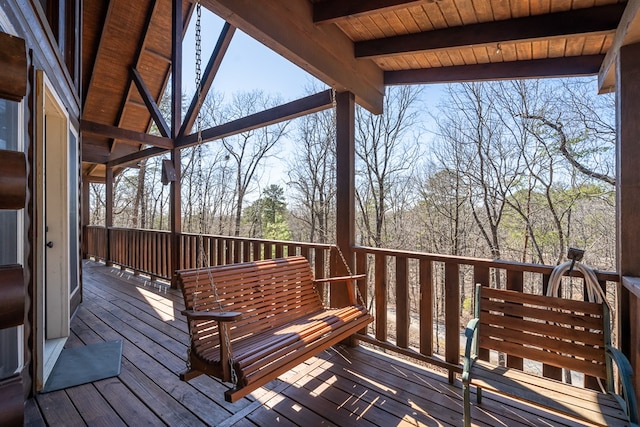 view of wooden deck