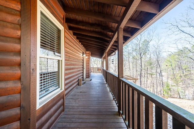 view of wooden terrace