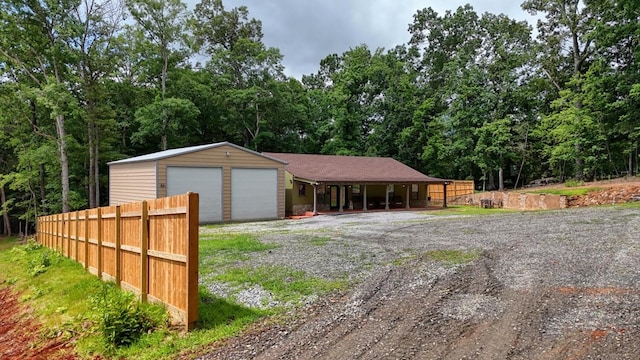 1529 Cedar View Ln, Hiawassee, GA 30546 - view of front of property featuring an outbuilding and an attached garage