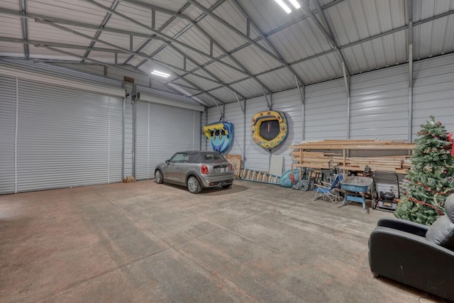 1529 Cedar View Ln, Hiawassee, GA 30546 - garage with metal wall