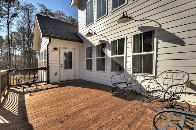 view of wooden deck