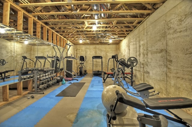 view of workout area