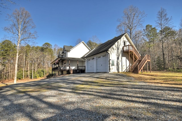 view of home's exterior featuring a garage