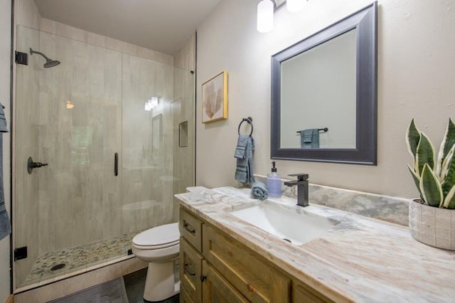 241 Lees Ride, Mccaysville, GA 30555 - full bathroom with a shower stall, vanity, and toilet