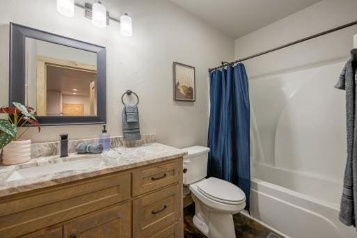 241 Lees Ride, Mccaysville, GA 30555 - full bathroom featuring toilet, vanity, and shower / bath combo