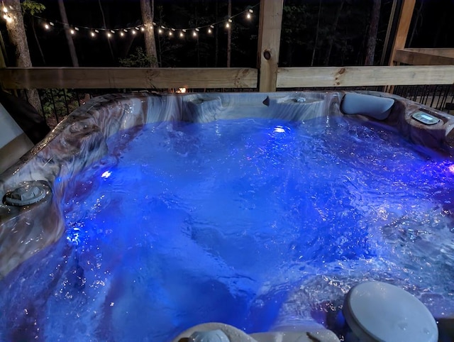 241 Lees Ride, Mccaysville, GA 30555 - view of pool featuring a hot tub and oil tank