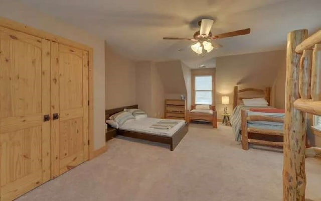 600 Mill Ridge Rd, Hiawassee, GA 30546 - bedroom with ceiling fan and light carpet
