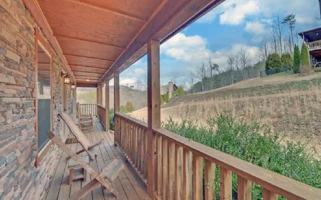600 Mill Ridge Rd, Hiawassee, GA 30546 - view of wooden terrace