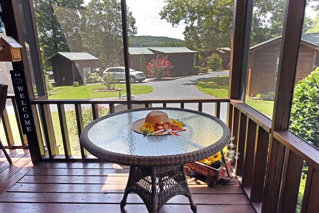 view of sunroom