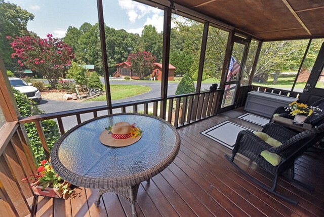 sunroom / solarium with plenty of natural light