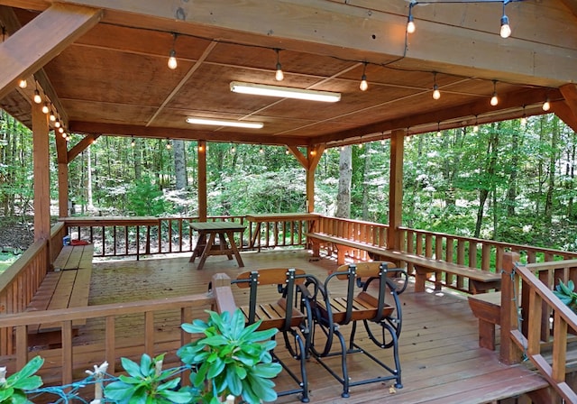 view of wooden terrace