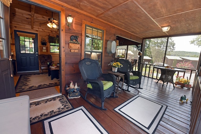 exterior space with covered porch