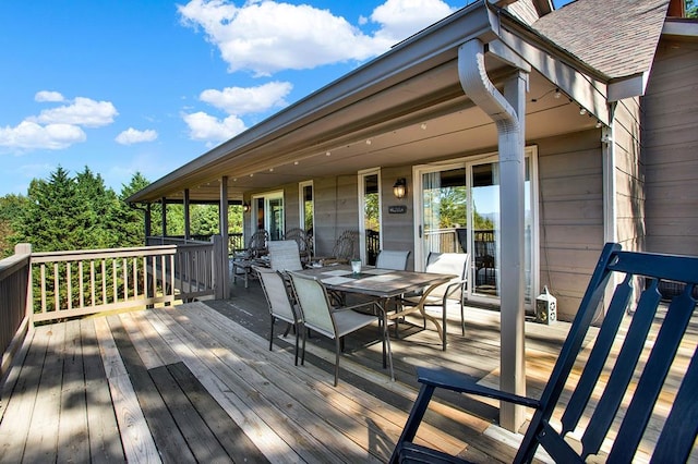 view of wooden terrace