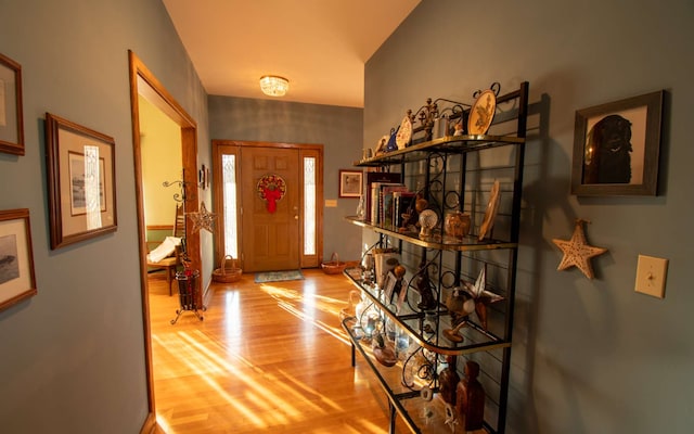 entrance foyer featuring hardwood / wood-style floors