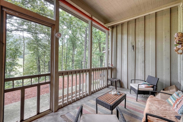 view of sunroom