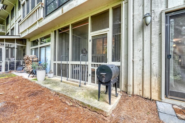 exterior space with a balcony